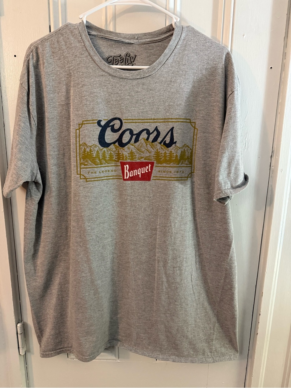 Coors Banquet Gray Short Sleeve Graphic Tee for Men
